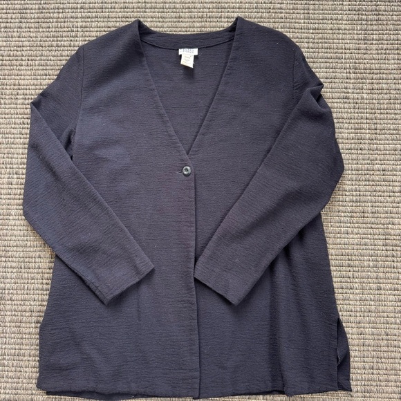 Eileen Fisher Italian Wool Cardigan Sweater - Picture 1 of 2